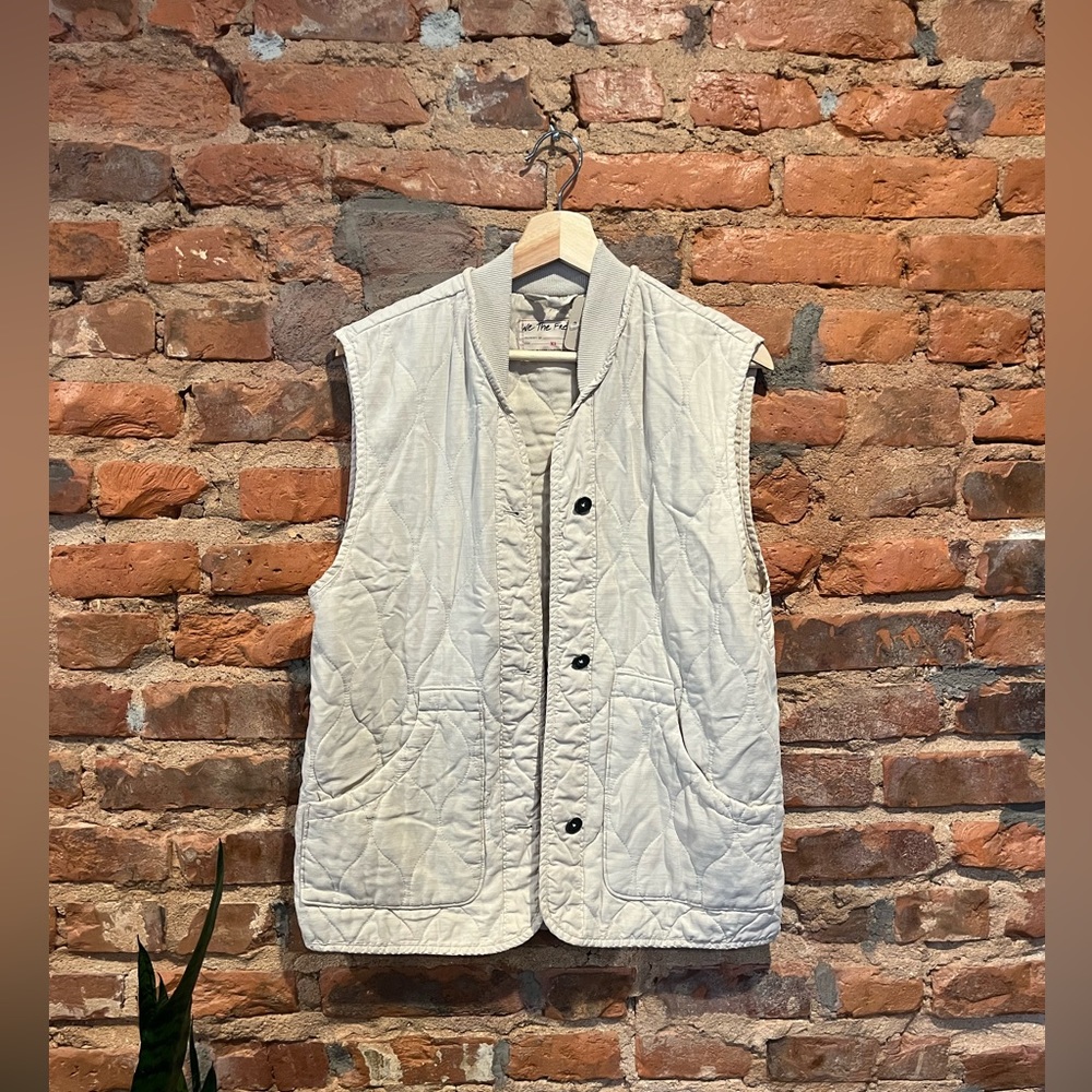 Free People Quilted Gray Vest